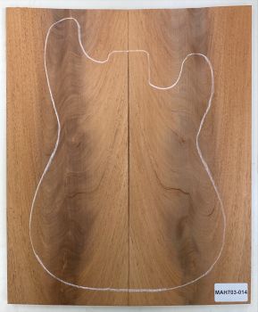 Top Billet Mahagony Swietenia, Crotch 11mm - Unique piece #014